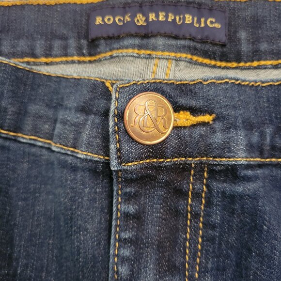 Rock & Republic Denim Women's Kasandra Bootcut Jeans Size 14 Raw Hem - Picture 5 of 13